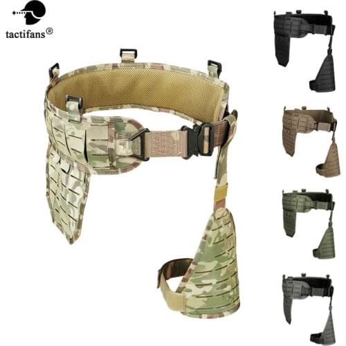 TACTIFANS Tactical Molle Belt Sleeve Inner Drop Leg Platform Hip Panel Laser Cutting PALS Compatible Chest Rig Vest Nylon