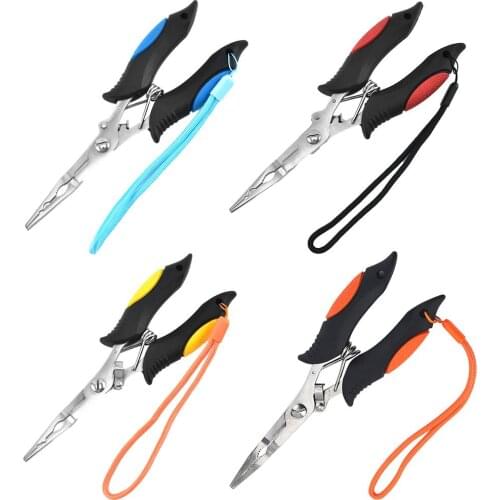 Outdoor Fishing Pliers ​Stainless Steel Aluminum Hook Remover Tool Pliers Hook Remover Braid Line Cutter Split Ring Opener