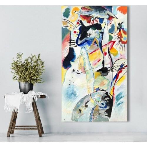 Wassily Kandinsky Abstract Canvas Art Wall Pictures For Living Room Modern Hand Painted Oil Painting Untitled Home Decor