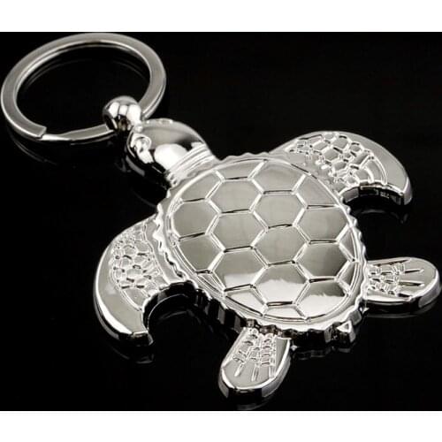 High Quality Novelty Bag KeyChain Live Animal Turtle Keychain KeyRing Portachiavi Chaveiro llaveros hombre Llaveros Mujer Bijoux