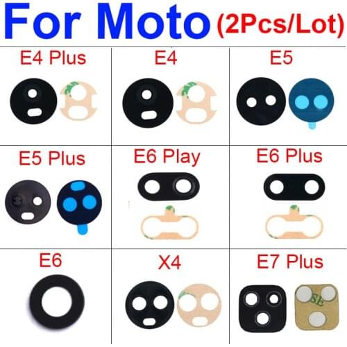 Rear Camera Glass Lens For Moto Motorola E4 E5 E6 X4 Play Plus Back Outer Camera Lens Big Camera Lens Glass Cover + Sticker