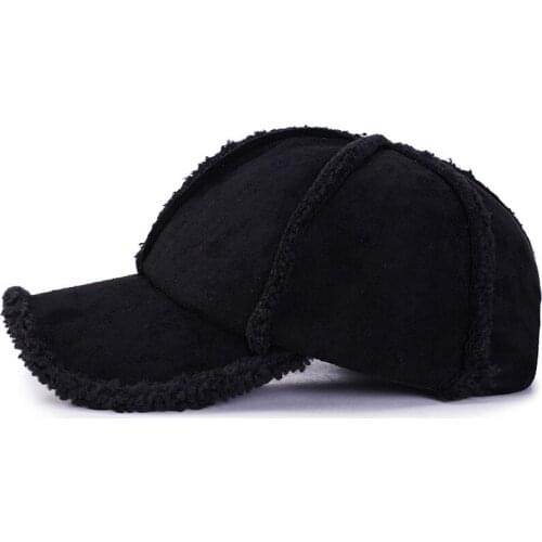 Winter Baseball Cap for Women Men Faux Fur Velvet Warm Plus Adjustable Casual UNIbeauty