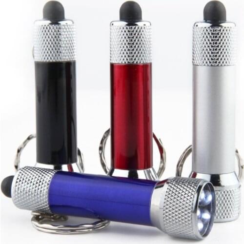 10pcs/lot Mini Keychain Light Emergency Night Light Camping Flashlight Portable LED Torch Aluminum Keyring 5 LED