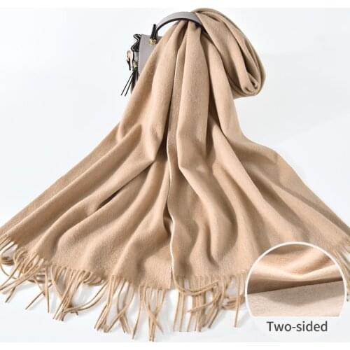 100% Pure Wool Scarves For Men Women Two-sided Available 2021 Brand Warm Shawls and Wraps Winter Men Wool Scarf Couple Scarves