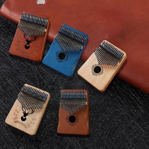 17 Keys Kalimba Thumb Piano, High Quality Wood Mbira Musical Learning Body Instruments Children With Book Piano Gift Kalimb S9d5