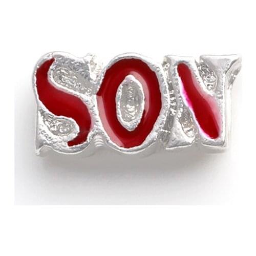 20Pcs/lot Red Son Floating Charms Hand-made DIY for Glass Lockets