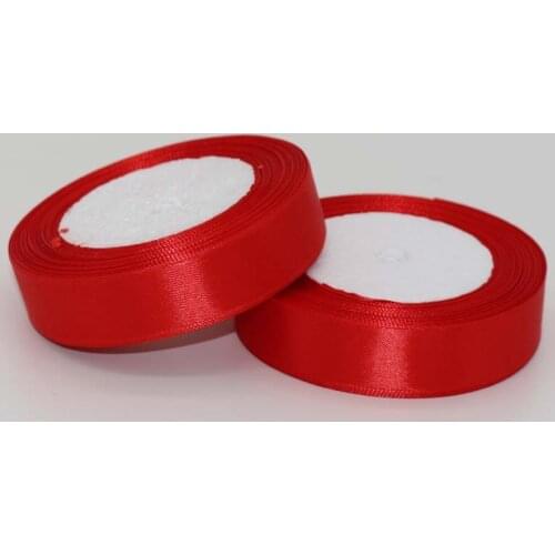 25 yards/roll) Big Red Ribbon Single Face Satin Ribbon Wholesale Gift Wrapping Christmas Ribbons