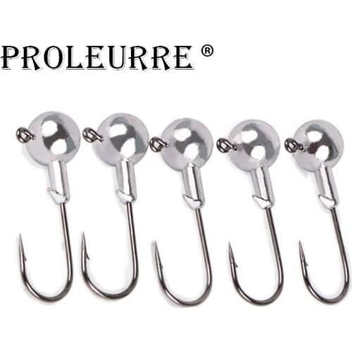 5pcs/lot New High Quality Lead Head Hook 3.5g/5g/7g/10g/14g Jigs Bait Fishing Hooks For Soft Lure Fishing Tackle