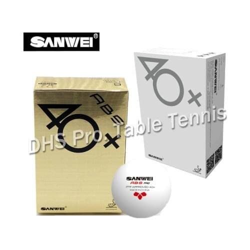 6balls sale ITTF Apprved SANWEI 3 Star 40+ New Material Seamless PP Ball Table Tennis ball / ping pong ball