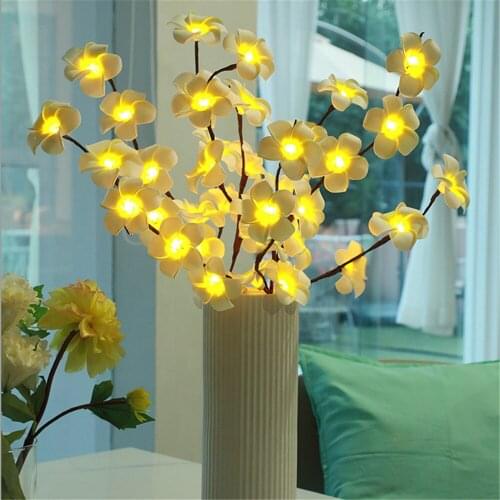 73cm LED Simulation Orchid Branch Lights 20 Bulbs Christmas Vase Filler Floral Light Holiday Garden Party Desktop Decor Lights