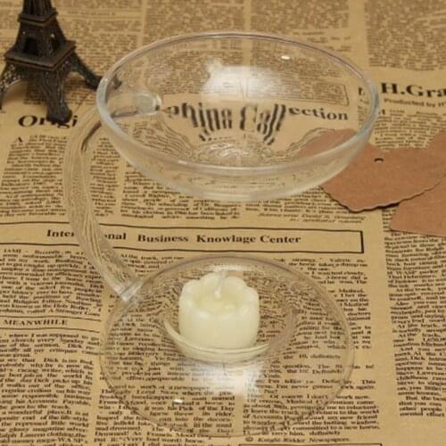Aroma Candle Holder Glass Candlestick Gift Stove Gifts Burner Warmer Table Oil Decor Elegant