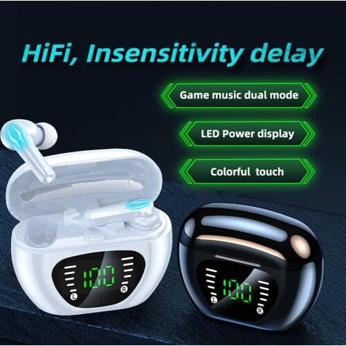 Earphones Wireless Bluetooth Durable Sport Headphones HIFI Low Latency Headset Noise Reduction In-Ear Earbuds For IPhone