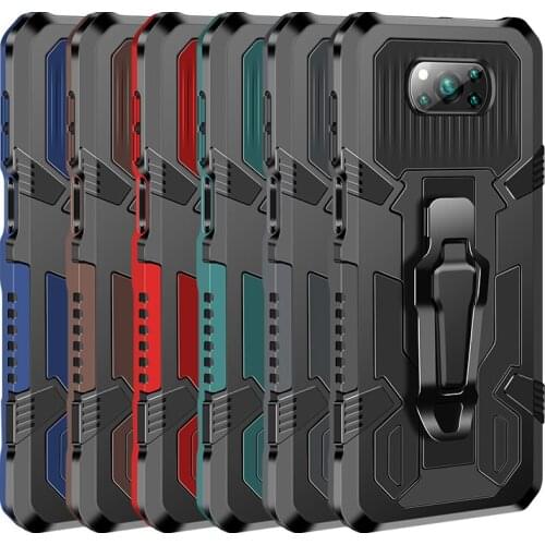 Belt Clip Case Phone Holder Back Shell For Xiaomi Mi 10T Pro Lite Case POCO X3 NFC Case Poco M3 Cover Funda Shockproof Case