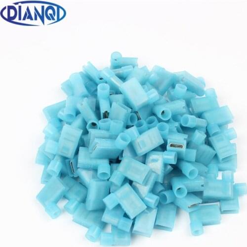 DIANQI FLDNY2-250 FLDNY2.5-250 Nylon brass Flag Female Terminal insulated WIRE CONNECTORS 100PCS AWG16-14 1.5-2.5mm2 FLDNY