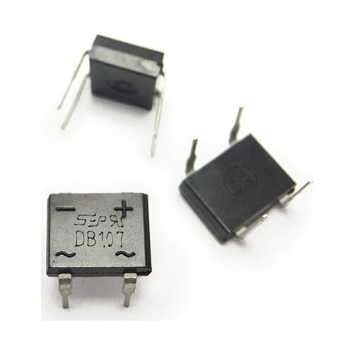 50PCS/lot DB107 DIP4 diode bridge retifica 1A 1000V Single Phases Diode Rectifier Bridge electronica componentes