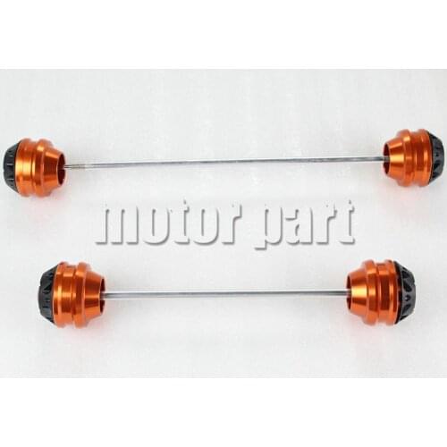 For 2014-2016 Yamaha YZF R25 R3 Motorcycle Front And Rear Wheel Axle Fork End Sliders Crash Protector 14 15 16 Orange