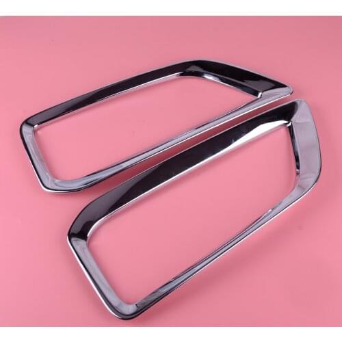 Chrome Front Fog Light Lamp Cover Trim Molding Frame Decoration Garnish Bezel Fit for Hyundai Kona Encino Kauai 2017 2018 2019