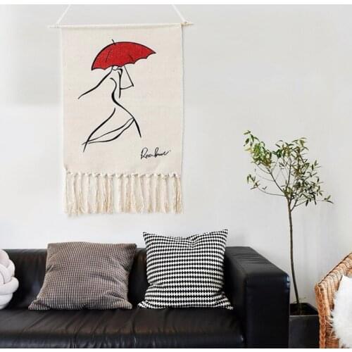 Artistic Abstract Beauty Bird Fish Pattern Tapestry Bedroom and Living Room Decoration Background Painting Holiday Gift