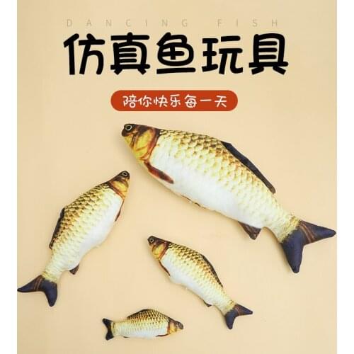 Cat toy cat self-healing mint fish teeth chewing kitten simulation toy fish cat funny cat stick supplies