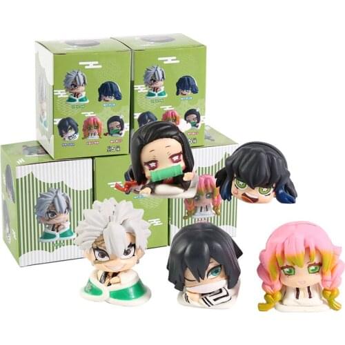 5pcs/set Demon Slayer Capsule Anime Toys Figures Kimetsu no Yaiba Kamado Tanjirou Nezuko Inosuke Cute Sleeping Dolls