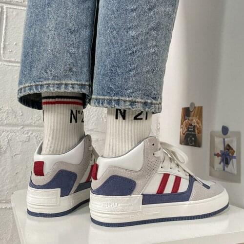 Canvas Shoes Women Fashion Trainers Women High Top Sneaker Lady Autumn Female Footwear Breathable Sneakers Platform Shoes Woman