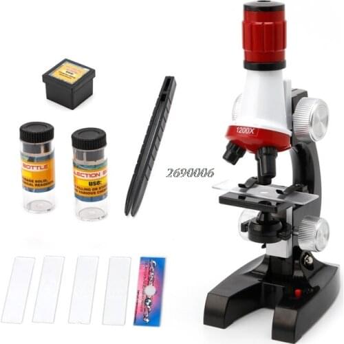 Design Microscope 100X 400X 1200X Illuminated Monocular Biological Microscope for Children Education Toy Tool 2016 New
