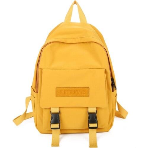 Fashion Women Shoulder Bag Solid Color School Bag For Teenage Girl Female Backpack Casual Classical Women Backpack