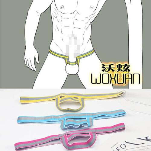 Men Underwear Jockstrap Thongs G Strings Enlargement Cockring Man Erotic Lingerie Penis Ring Jock Strap Gay Party Thong G-String