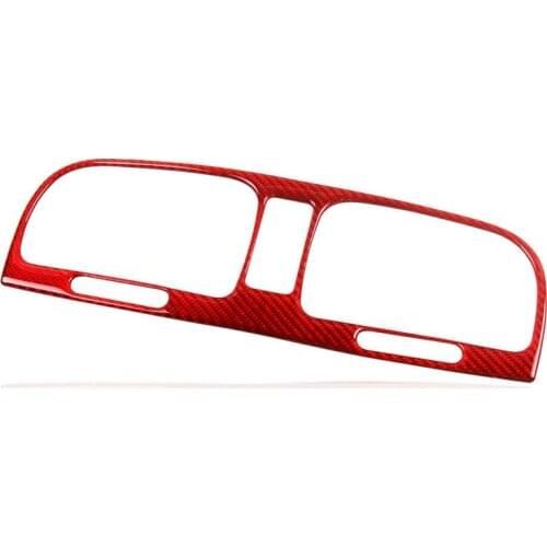 Console Air Vent Panel Cover Frame Trim Sticker Carbon Fiber for Golf 6 MK6 2008 2009 2010 2011 2012 (Red)