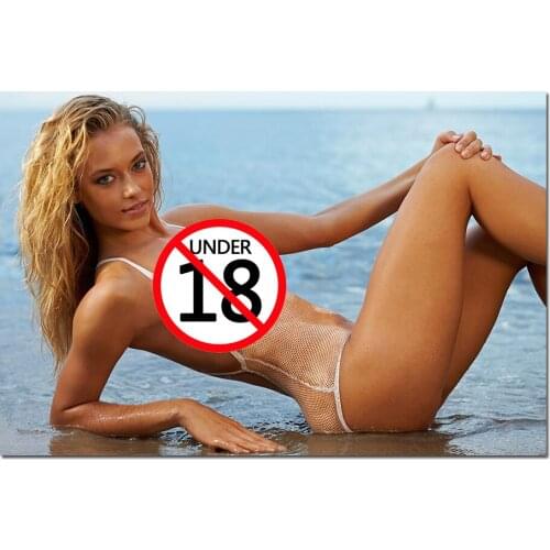 Wall Art Picture Beach Blonde Girl Posters and prints Canvas Painting for Home decoration