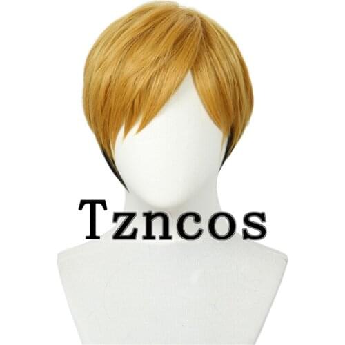 Tzncos Miya Atsumu Wig Blonde Short Wigs Heat Resistant Synthetic Hair