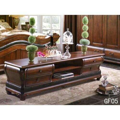 TV stand with storage cabinet solid wood GF05