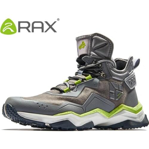 RAX 2020 Waterproof Hiking Boots For Men Outdoor Waterproof Trekking Shoes Breathable Hiking Shoes Leather Sports Sneakers Men