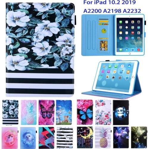 Cute Case For iPad 10.2 Case 2019 Tablet Cover For iPad 10.2" Generation 2019 A2200 A2198 A2232 Case Fundas Butterfly Flower