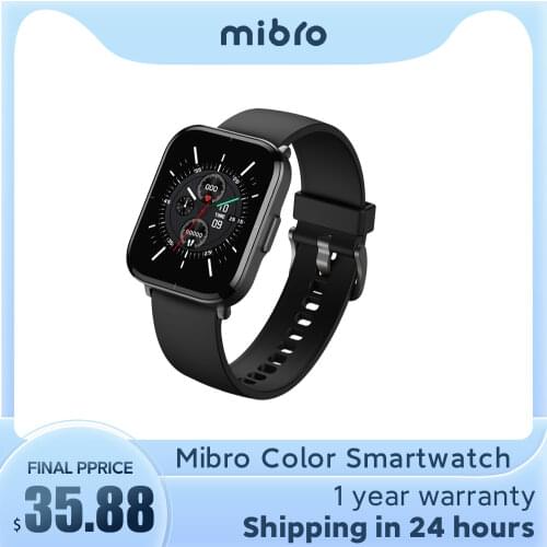 Youpin Mibro Color Smartwatch 5ATM Waterproof Heart Rate Tracker 270mAh Battery Smart Watch IOS Android Sport Smartwatch