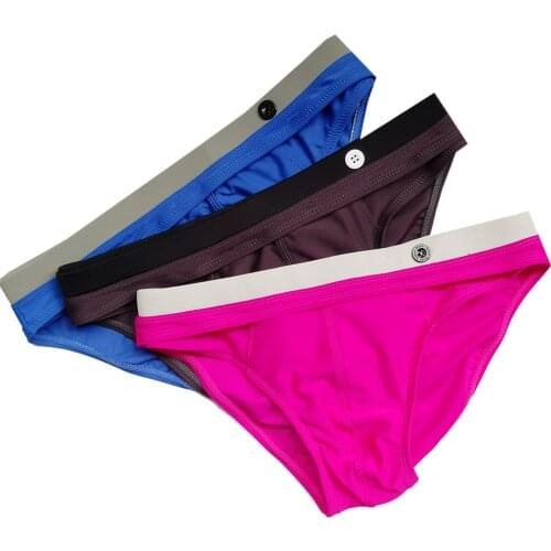 European And American Fashion Swim Briefs Personality Stitching Sexy Bikini Mens Summer Beach Pants Hot Spring Beach Surf Sport