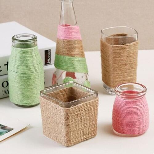 Retro Natural Hemp Rope 400M Jute Twine Burlap String Wrapping Cords Thread DIY Handmade Tying Thread Macrame Cord Rope Cuerda