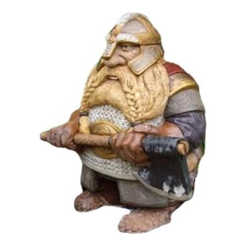 Viking Victor Norse Dwarf Gnome Garden Statue Ornament 3D Resin Craft Sculptures Figurine Bedroom Home Decoration