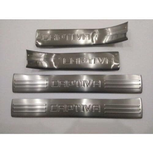High quality stainless steel inside Scuff Plate/Door Sill Protector Sticker For 2013-2016 Chevrolet Captiva (4PC)