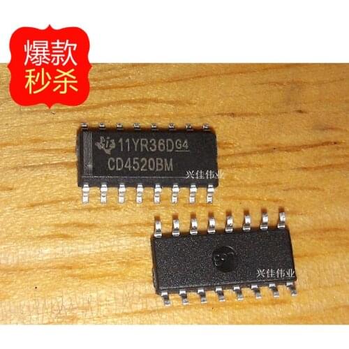 10PCS New CD4520 CD4520BM SOP-16 Logic - Counters Dividers