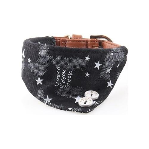 18PCS / LOT New Dog Cute Cowboy Drool Towel Pet Collar PU Dog Triangular Towel Pet Supplies