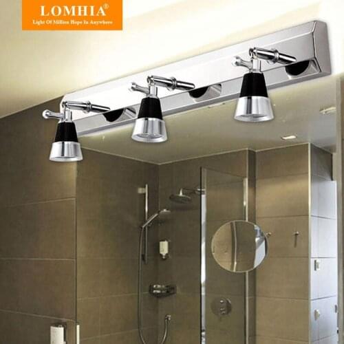 2/3 plugs modern stainless steel bathroom mirror lights/ toilet lamps Cabinet wall lamp led mirror light night vanity lighting