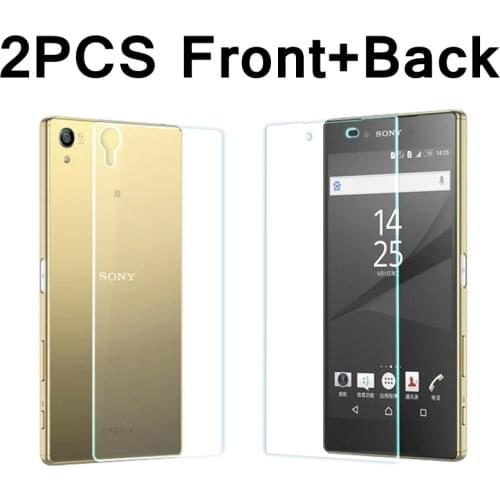 2PCS Front+Back 9H Premium Tempered Glass Cover For Sony Xperia Z Z1 Z3 Z4 Z5 Compact M4 Aqua Dual Screen Protector Film