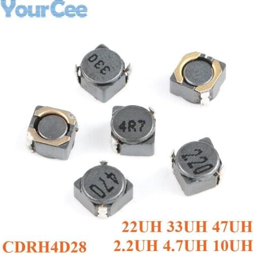 20pcs CDRH4D28 4D28 Shield Inductor SMD Chip Power Inductance 2.2UH 4.7UH 10UH 22UH 33UH 47UH 2R2 4R7 100 220 330 470