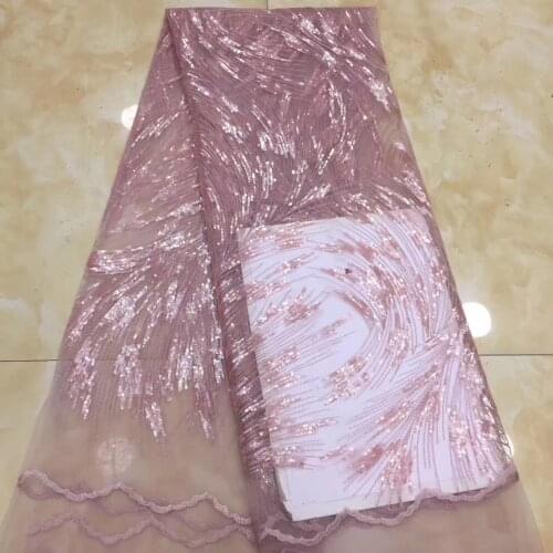 African Lace Fabric For Wedding Dress 2021 High Quality French Sequined Lace Fabric Fashion Nigerian Lace Fabric D3612