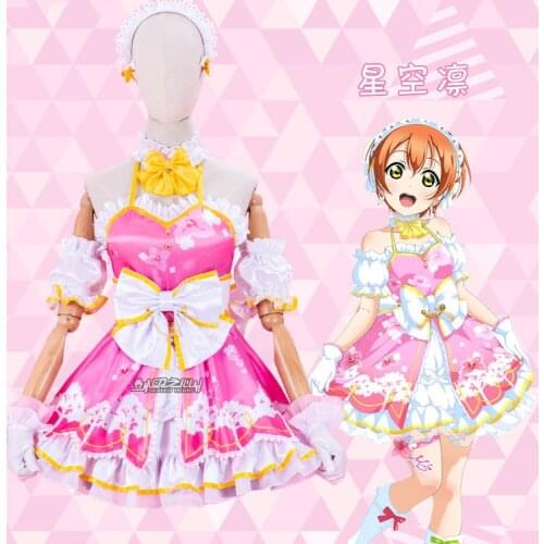 Anime LoveLive!μs Rin Hoshizora PS4 SIF Arcade Lolita Dress Dancing Clothes Cosplay Costume Halloween Outfit For Women Girls 20