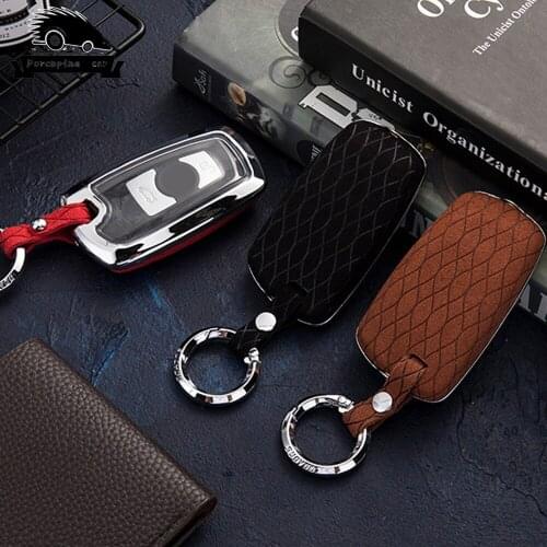Zinc alloy leather Car Key Case Cover For Bmw 1 3 5 7 Series X1 X3 X4 X5 X6 M3 M5 Z4 F20 F30 F10 E90 E60 E30 Car key Shell