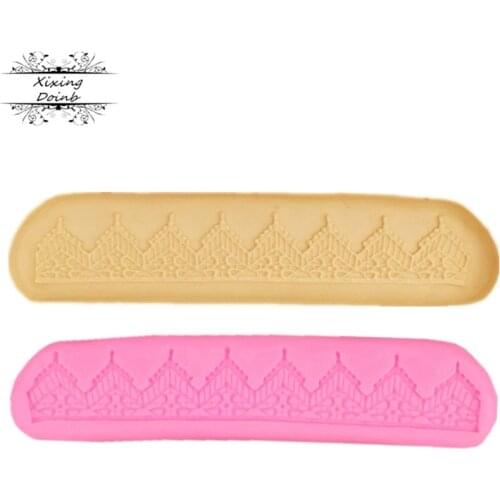 DIY long lace cake frame mold cake decoration tool silicone mold fudge cake chocolate candy craft mold