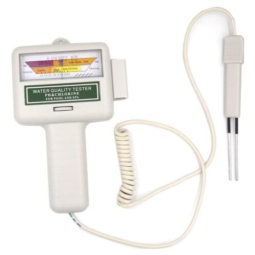 Havuz Ph dijital metre Cl2 Test cihazı taşınabilir klor Test cihazı Spa su kalitesi analizi monitör havuz temizleyici