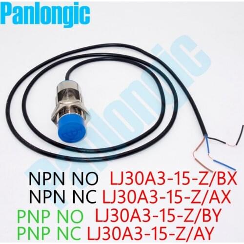 M30 NPN NO LJ30A3-15-Z/BX NC LJ30A3-15-Z/AX PNP NO LJ30A3-15-Z/BY NC LJ30A3-15-Z/AY 15mm DC Inductive Proximity Sensor Switch